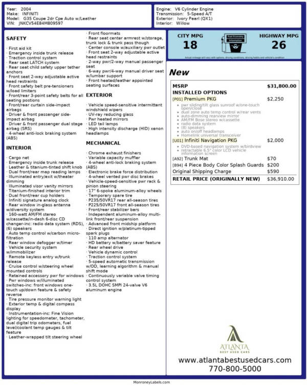 2004 Infiniti G35