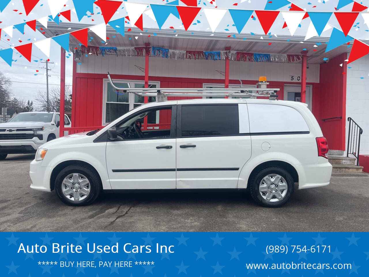 White 2012 Ram C/V Base Base 4dr Cargo Mini-Van 1