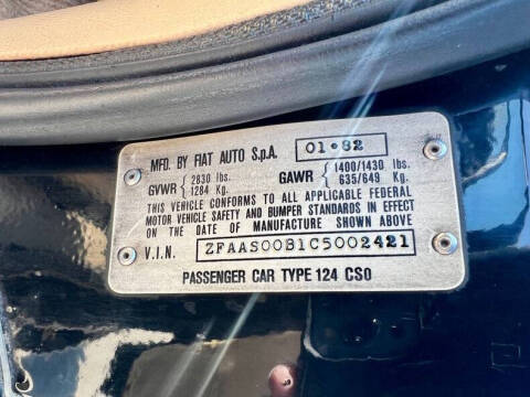 1982 FIAT 2000 Spider