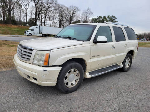 2002 Cadillac Escalade for sale at JR's Auto Sales Inc. in Shelby NC