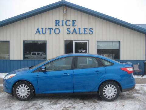2013 Ford Focus for sale at Rice Auto Sales in Rice MN