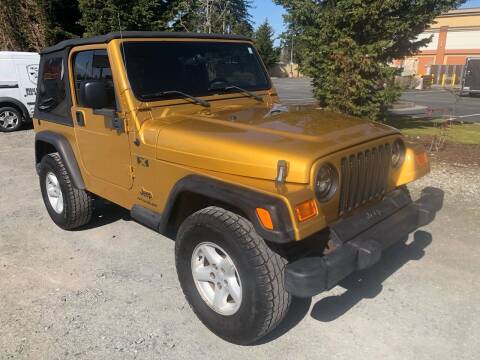 2003 Jeep Wrangler for sale at M & M Auto Sales in Olympia WA