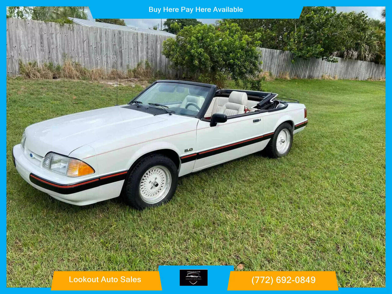 1989 Ford Mustang for sale at Lookout Auto Sales in Stuart, FL