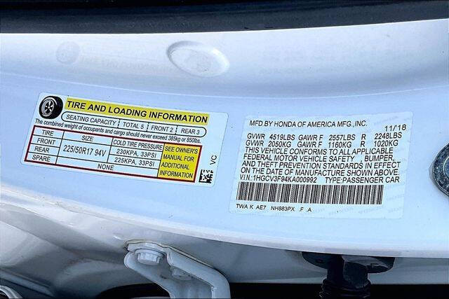 2019 Honda Accord Hybrid Touring