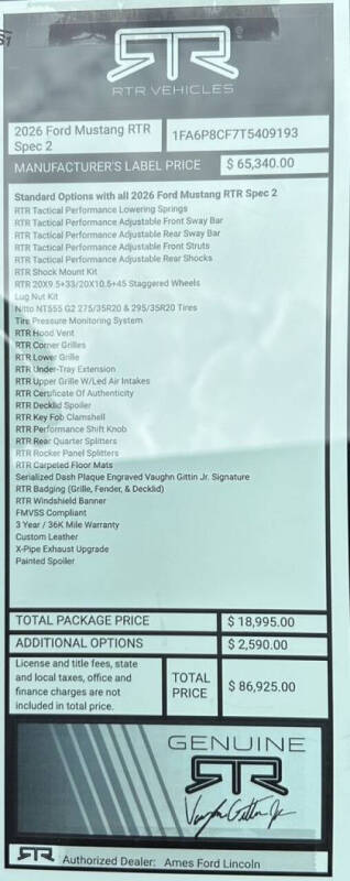 2026 Ford Mustang