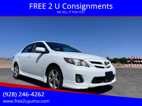 2011 Toyota Corolla for sale at FREE 2 U Consignments in Yuma AZ