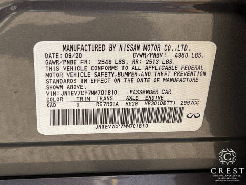 2021 Infiniti Q50 Sensory