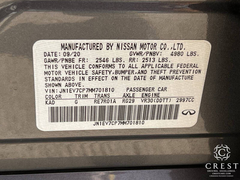 2021 Infiniti Q50 Sensory