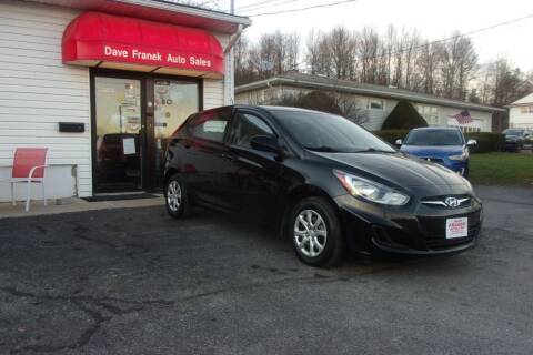 2012 Hyundai Accent for sale at Dave Franek Automotive in Wantage NJ