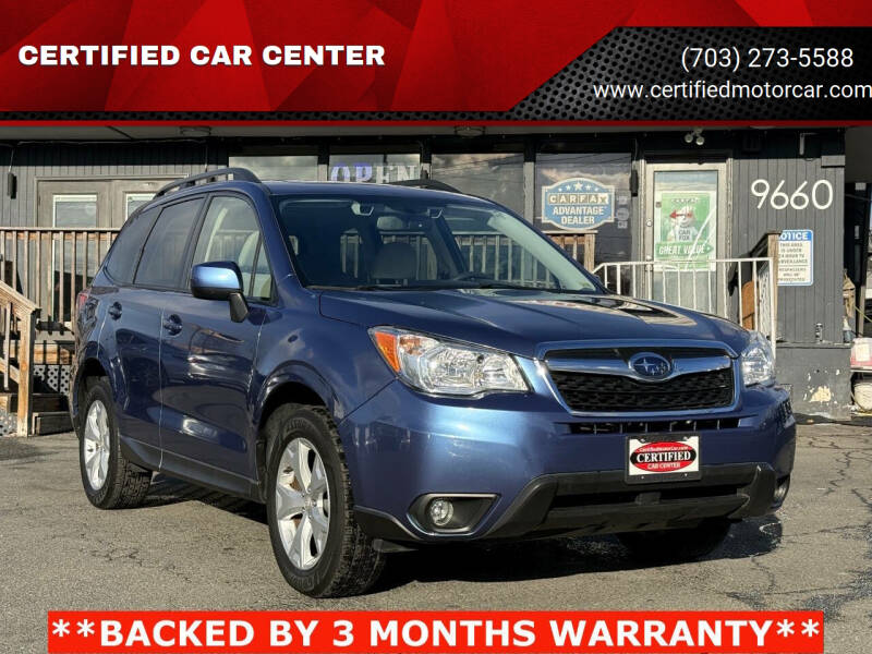 2016 Subaru Forester for sale at CERTIFIED CAR CENTER in Fairfax VA