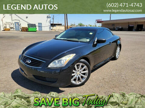2009 Infiniti G37 Convertible for sale at LEGEND AUTOS in Peoria AZ