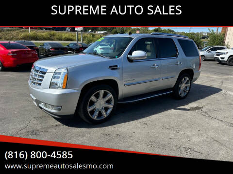 2012 Cadillac Escalade for sale at SUPREME AUTO SALES in Grandview MO