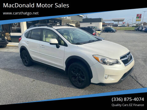 2013 Subaru XV Crosstrek for sale at MacDonald Motor Sales in High Point NC