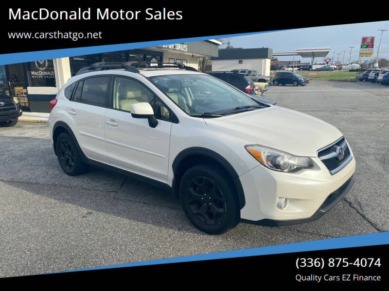 2013 Subaru XV Crosstrek for sale at MacDonald Motor Sales in High Point NC