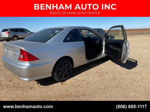 2005 Honda Civic for sale at BENHAM AUTO INC in Lubbock TX