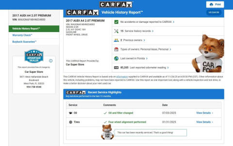 2017 Audi A4 2.0T Premium