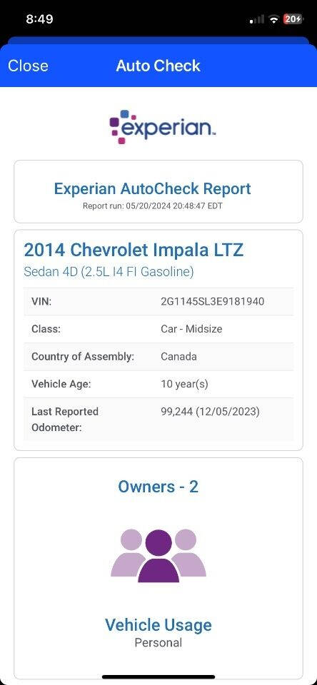 2014 Chevrolet Impala for sale at ZAKS AUTO INC in Detroit, MI