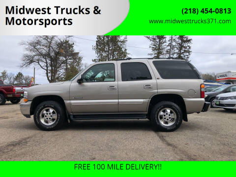 2002 Chevrolet Tahoe for sale at Midwest Trucks & Motorsports in Merrifield MN