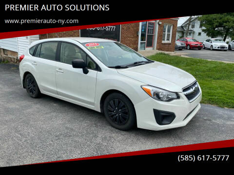 2013 Subaru Impreza for sale at PREMIER AUTO SOLUTIONS in Spencerport NY