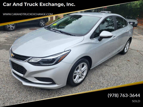 2018 Chevrolet Cruze for sale at Car and Truck Exchange, Inc. in Rowley MA