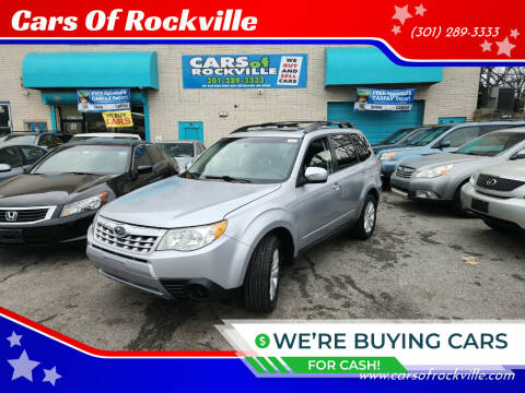 2012 Subaru Forester for sale at Cars Of Rockville in Rockville MD