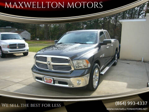 2016 RAM 1500 for sale at MAXWELLTON MOTORS in Greenwood SC