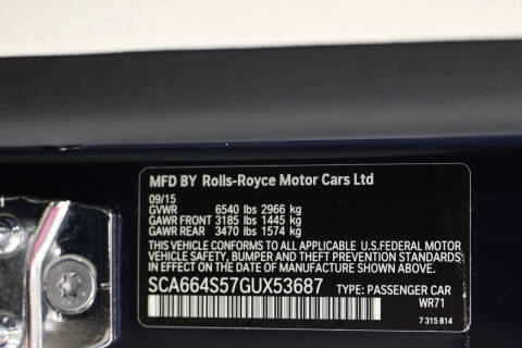 2016 Rolls-Royce Ghost