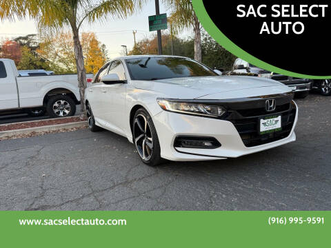 2018 Honda Accord for sale at SAC SELECT AUTO in Sacramento CA