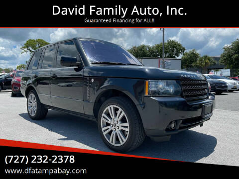 2012 Land Rover Range Rover for sale at David Family Auto, Inc. in New Port Richey FL