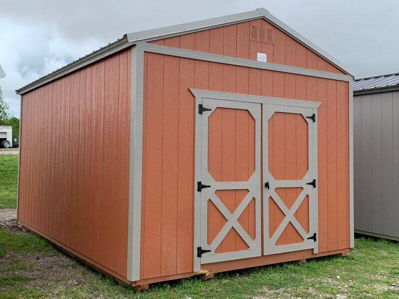 2023 Burnett Affordable Buildings 12x16 Utility Wood Shed for sale at Lakeside Auto RV & Outdoors in Cleveland OK