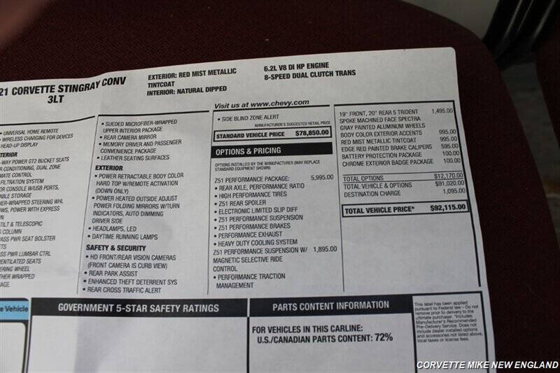 2021 Chevrolet Corvette 55