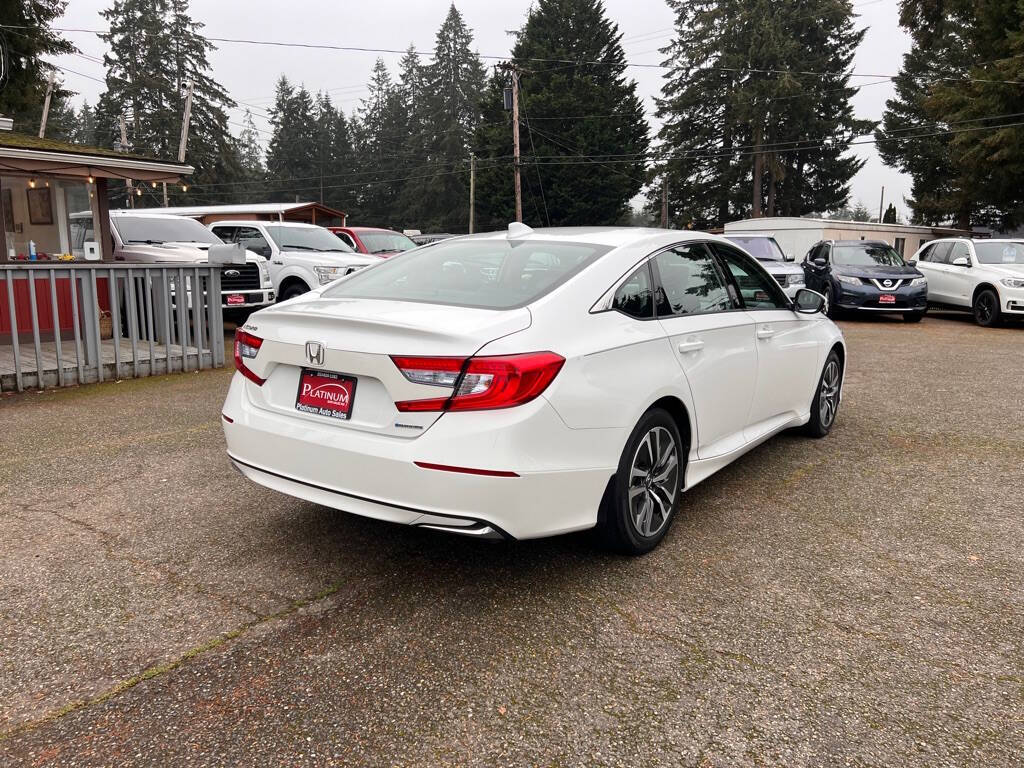 2020 Honda Accord Hybrid for sale at PLATINUM AUTO SALES INC in Lacey, WA