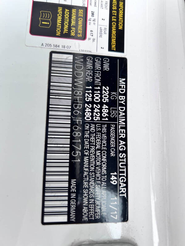 2018 Mercedes-Benz C-Class AMG C 63 S