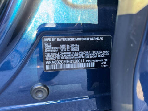 2015 BMW 6 Series 650i Gran Coupe