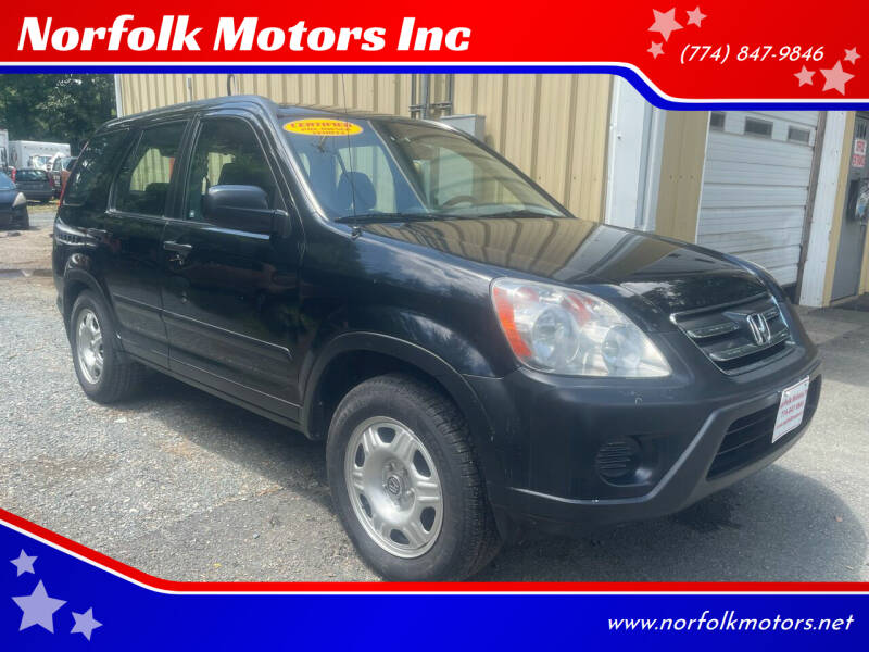 2006 Honda CR-V for sale at Norfolk Motors Inc in Norfolk MA