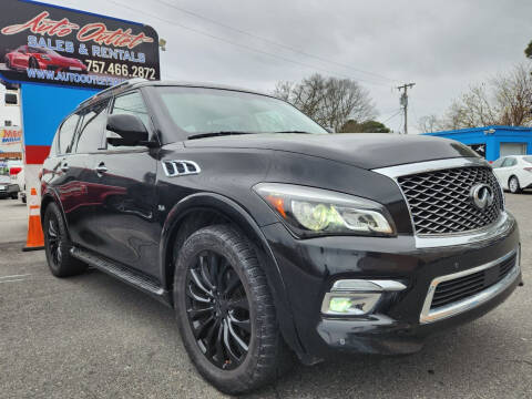 2016 Infiniti QX80 for sale at Auto Outlet Sales and Rentals in Norfolk VA