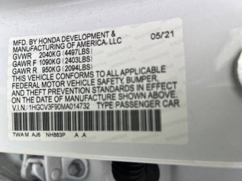 2021 Honda Accord Hybrid Touring
