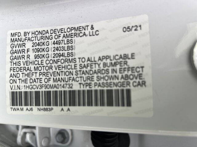 2021 Honda Accord Hybrid Touring