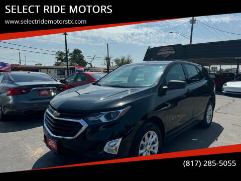 2019 Chevrolet Equinox for sale at SELECT RIDE MOTORS in Arlington TX