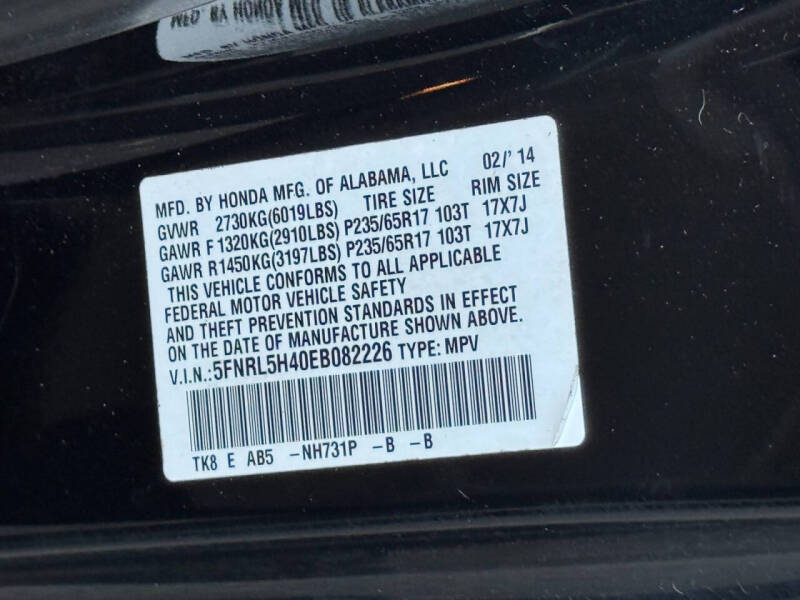 2014 Honda Odyssey EX