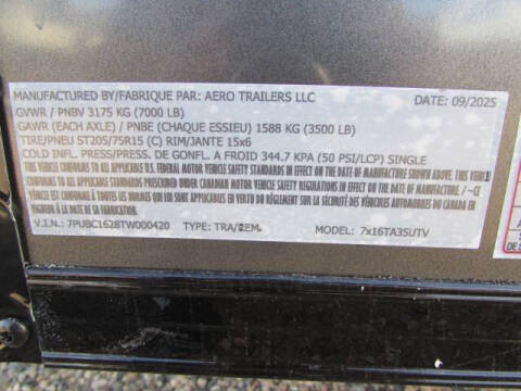 2026 AERO 7 X 16 TA3