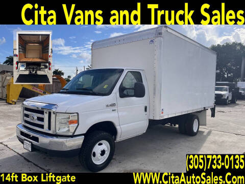 2014 FORD ECONOLINE E350  14 FT BOX TRUCK LIFTGATE E-350 for sale at Cita Auto Sales in Medley FL