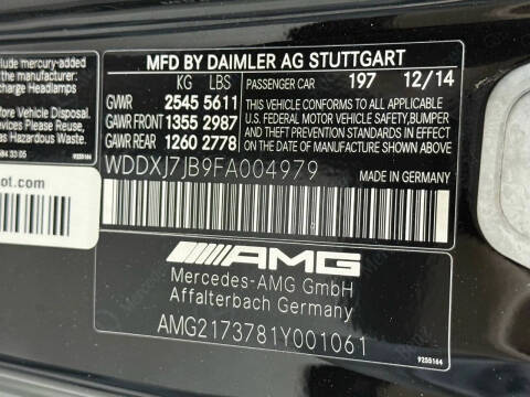 2015 Mercedes-Benz S-Class S 63 AMG