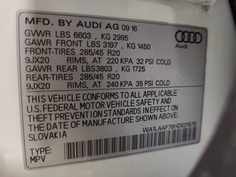 2017 Audi Q7 3.0T quattro Premium Plus