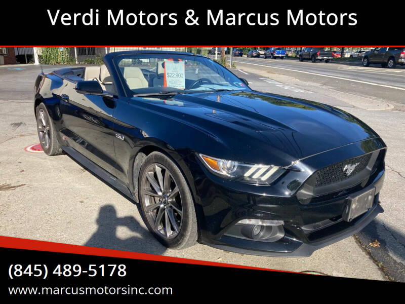 2016 Ford Mustang for sale at Verdi Motors & Marcus Motors in Pleasant Valley NY