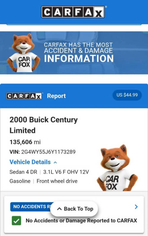 2000 Buick Century Limited