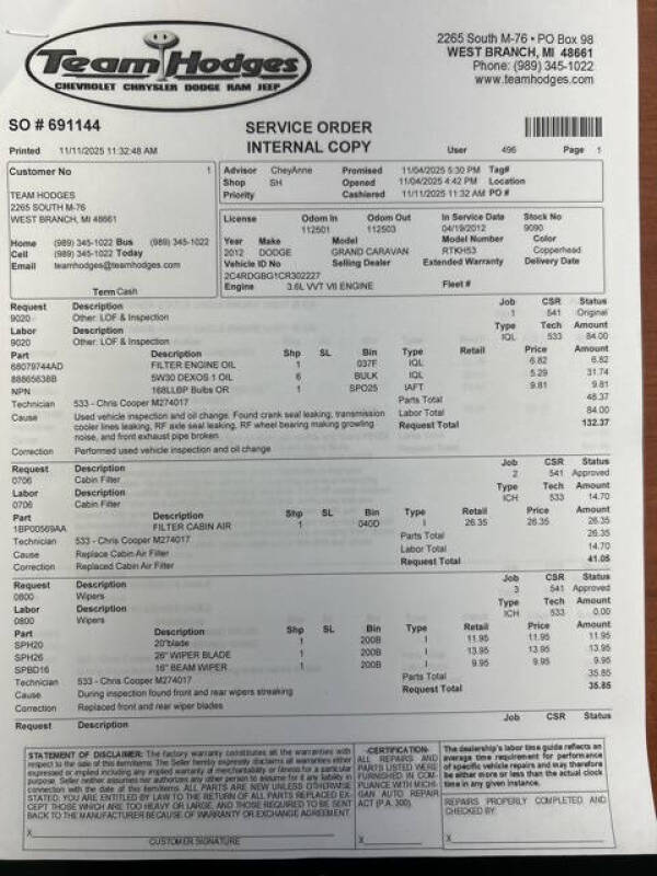 2012 Dodge Grand Caravan