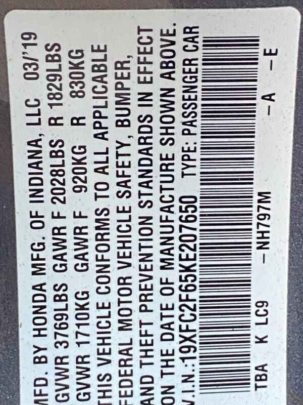2019 Honda Civic LX