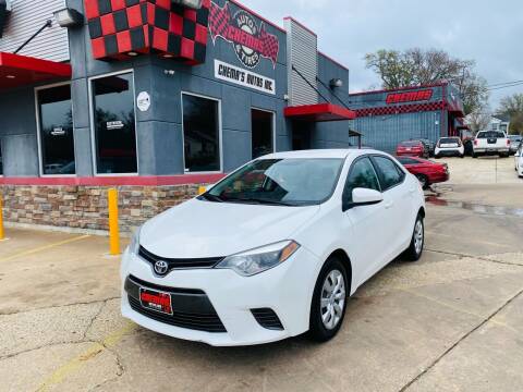2016 Toyota Corolla for sale at Chema's Autos & Tires in Tyler TX