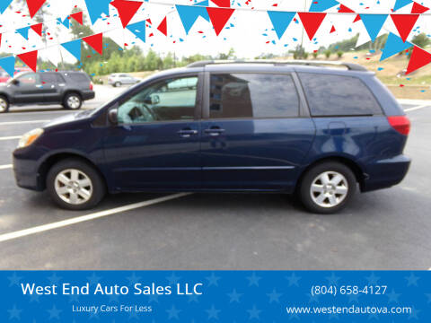 2005 Toyota Sienna for sale at West End Auto Sales LLC in Richmond VA